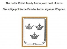 eBook: The noble Polish family Aaron, own coat of arms. Die adlige polnische Familie Aaron, eigenes Wappen.