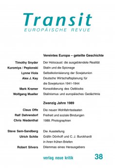 ebook: Transit 38. Europäische Revue