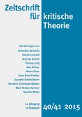 ebook: Zeitschrift für kritische Theorie / Zeitschrift für kritische Theorie, Heft 40/41