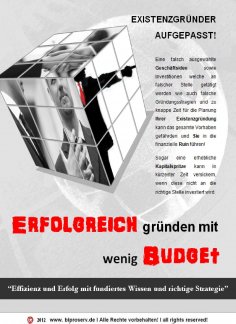 eBook: Existenzgründer aufgepasst! Erfolgreich gründen mit wenig Budget