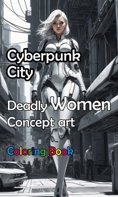 eBook: Cyberpunk City - Deadly Women Concept Art Coloring Book