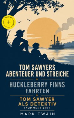 eBook: Tom Sawyers Abenteuer und Streiche + Huckleberry Finns Fahrten + Tom Sawyer als Detektiv (Kommentier