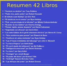ebook: Resumen 42 Libros: Controle su destino, padre rico padre pobre, los sietes habitos de la gente altam