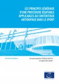 ebook: Les principes généraux d’une procédure équitable applicables au contentieux antidopage dans le sport